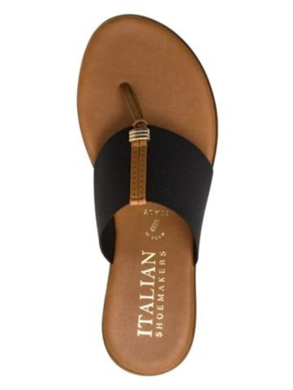 Italian Shoemakers Women's Beach Resortwear Black Briley Open Toe Sandal Size 9
